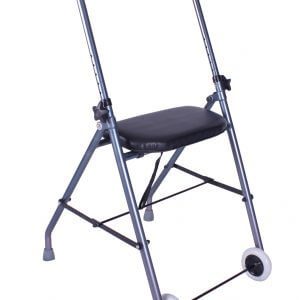 Podpórka dwukołowa, aluminiowa z ławką Alustyle Herdegen