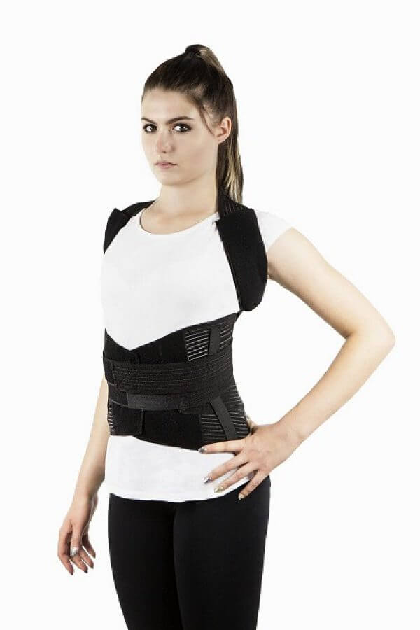 AT04505 Orteza tułowia sztywna, wysoka, ze stalkami, rozkładana