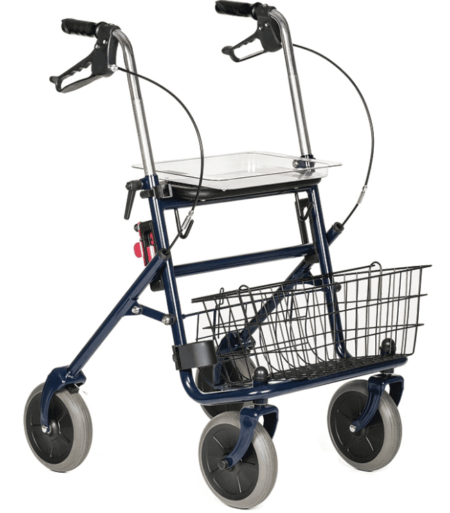 Podpórka rehabilitacyjna czterokołowa kołowa aluminiowa FRANK